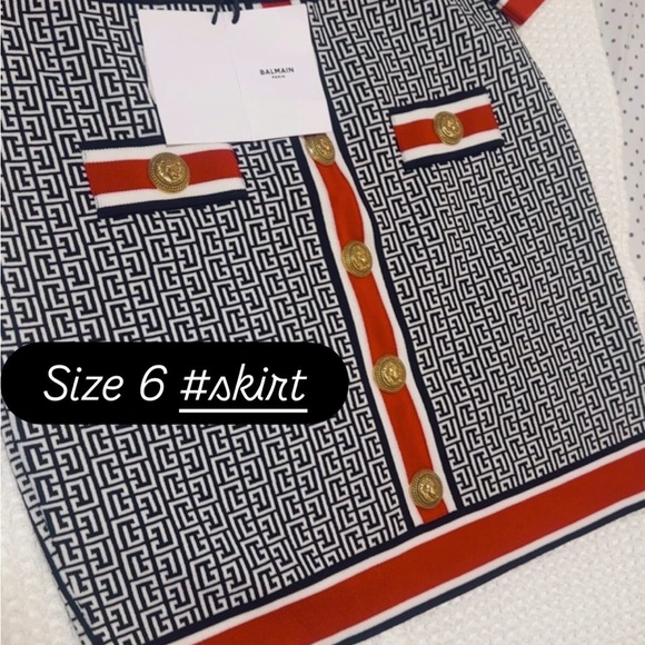 Balmain Navy and red Patterned Garment - Picture 4 of 4